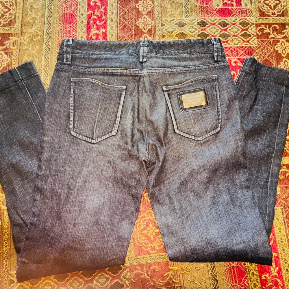 Dolce & Gabbana Charcoal Straight Leg Jeans Sz 27 2/4